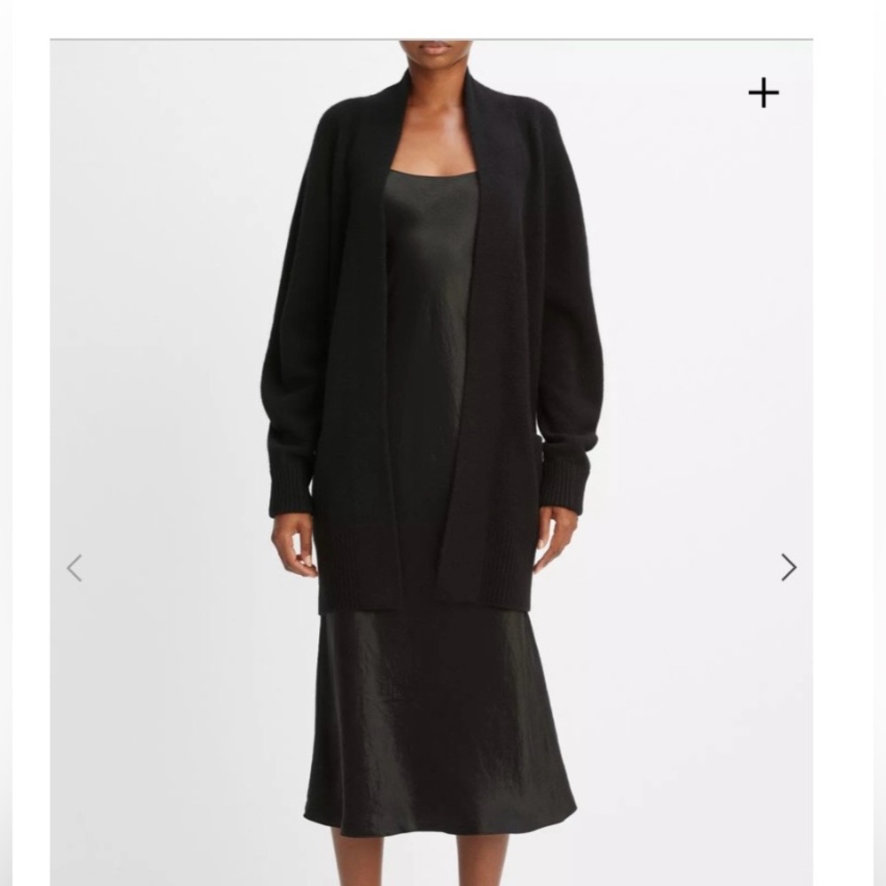 Vince Cashmere Open-Front Cardigan